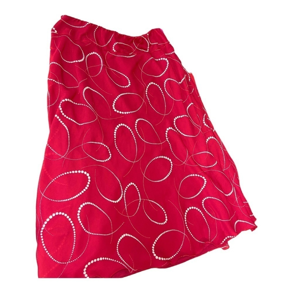 Studio 1940 red white vintage dot pattern midi retro skirt 18 / 20 W